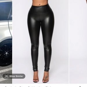 Faux leather leggings
